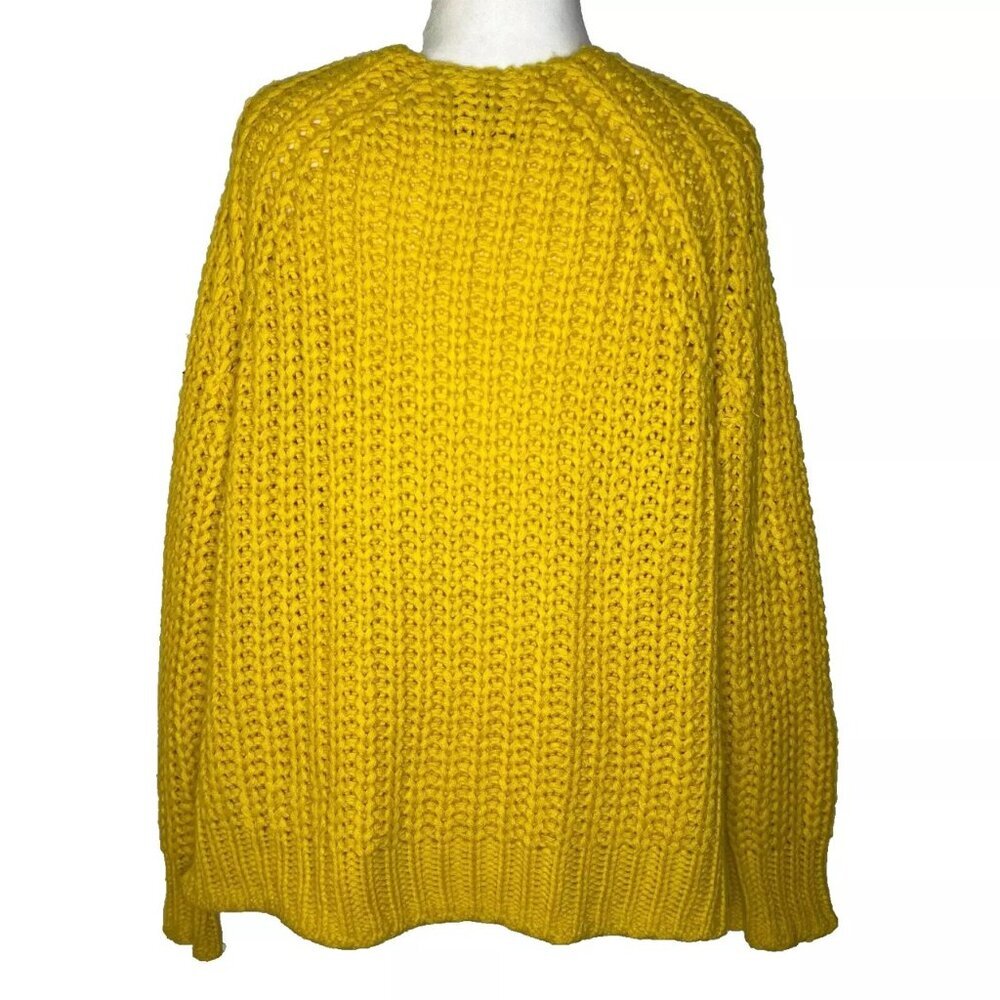 Kut From Kloth Womens Sweater Pullover Wool Blend Chunky Cable Knit Cottage Sz L - Picture 4 of 10